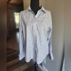 Orvis Floral Button-Up Shirt, Size 16